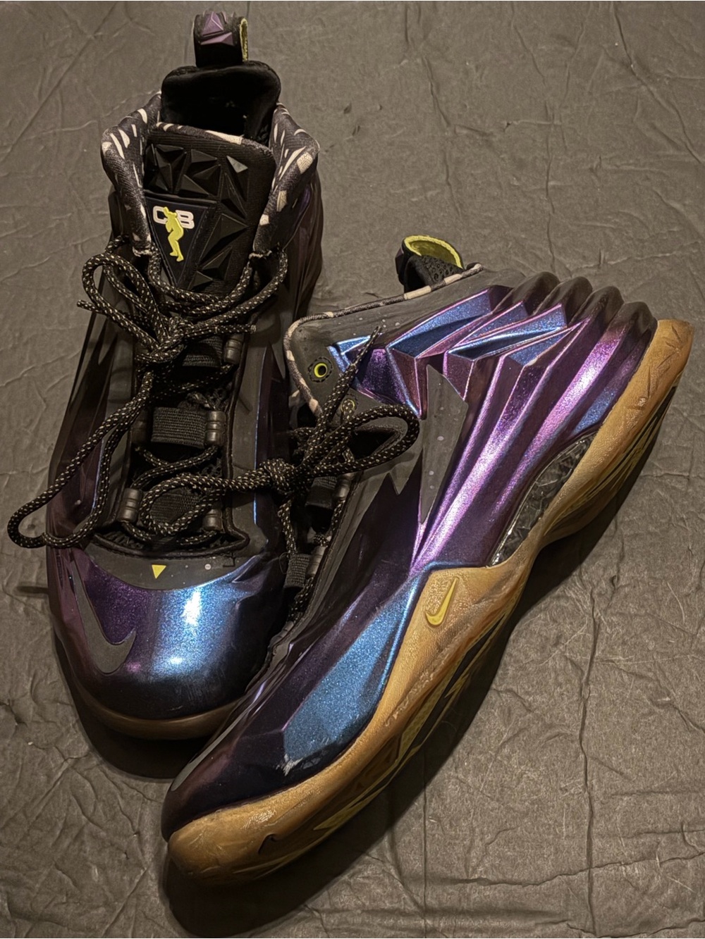 Nike Mens Chuck Posite Cave Purple Eggplant Barkley 684758-500 Size 10.5